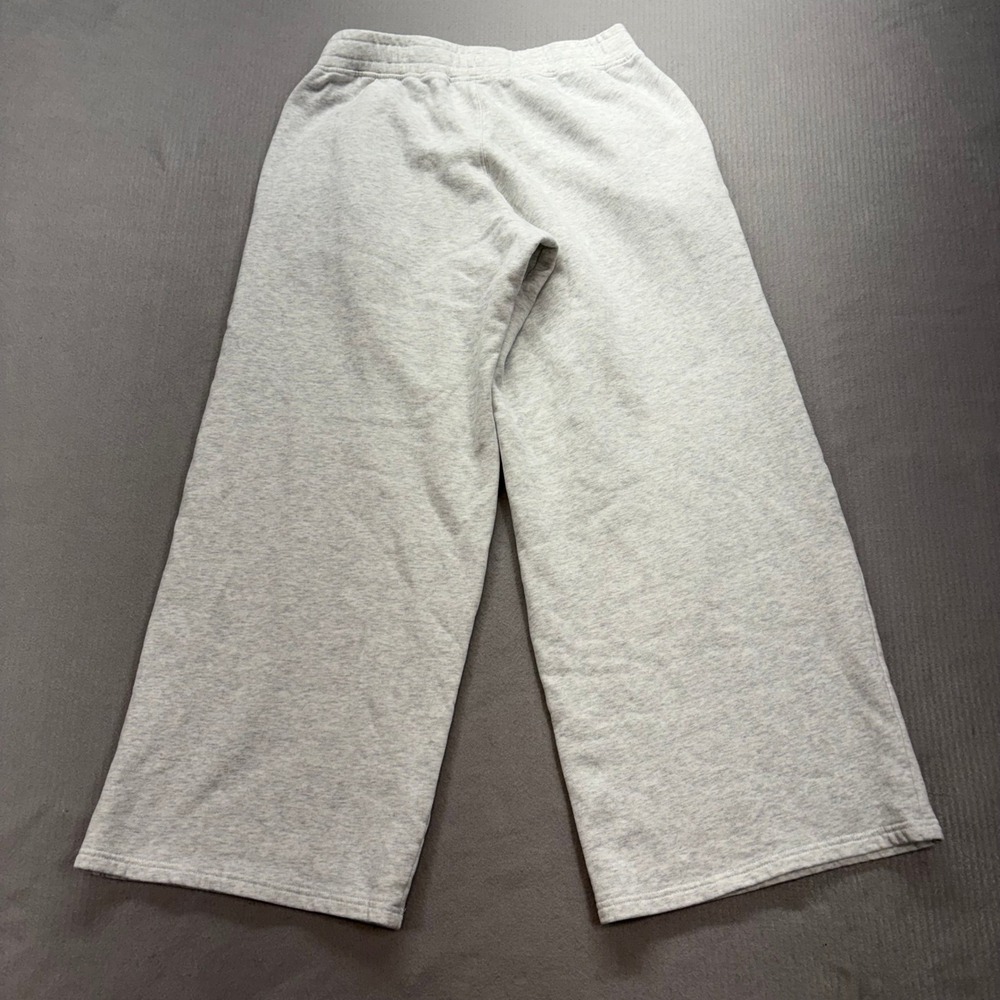 Hollister Sweatpants Womens Small Gray Wide Leg Fleece Drawstring Lounge Pants - Picture 2 of 8